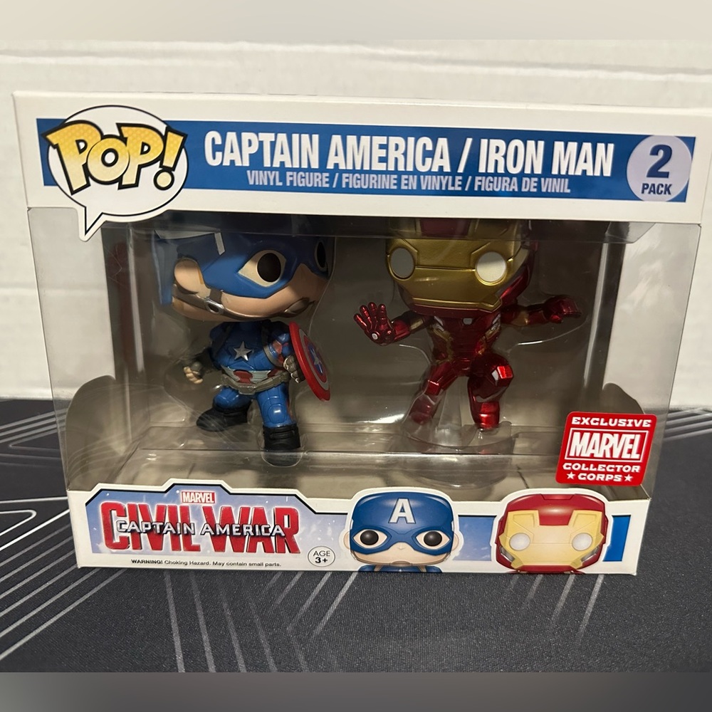 Captain America & Iron Man (Civil War) (Action Pose) (2-Pack)